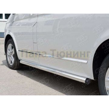 Порог труба d57 правый вариант 2 РусСталь для Volkswagen Caravelle/Multivan/Transporter 2015-