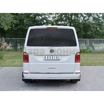 Защита заднего бампера d42 РусСталь для Volkswagen Caravelle/Multivan/Transporter 2015-