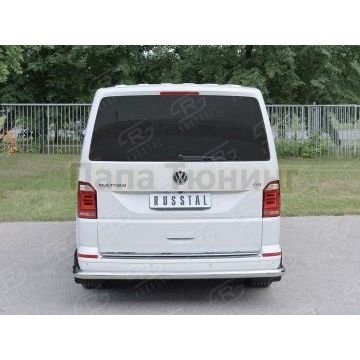 Защита заднего бампера d57 секции РусСталь для Volkswagen Caravelle/Multivan/Transporter 2015-