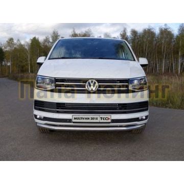 Защита переднего бампера 60 мм ТСС для Volkswagen Multivan T6 2015- Защита переднего бампера 60 мм ТСС для Volkswagen Multivan T6 2015-