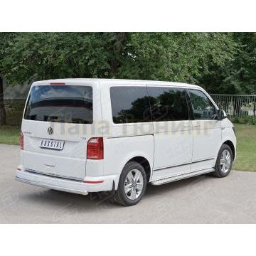 Защита заднего бампера d57 дуга РусСталь для Volkswagen Caravelle/Multivan/Transporter 2015-