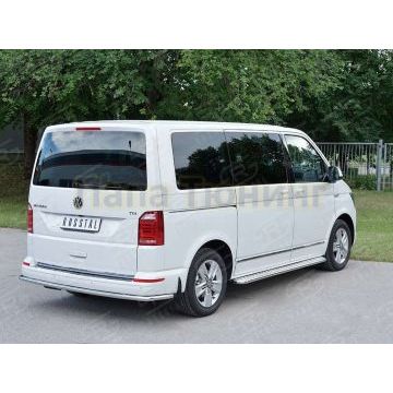 Защита заднего бампера d42 РусСталь для Volkswagen Caravelle/Multivan/Transporter 2015-