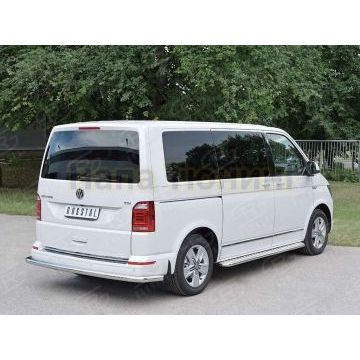 Защита заднего бампера d57 секции РусСталь для Volkswagen Caravelle/Multivan/Transporter 2015-