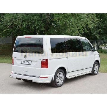 Защита задняя уголки d57 РусСталь для Volkswagen Caravelle/Multivan/Transporter 2015-