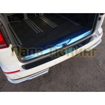 Накладка на задний бампер с надписью Multivan зеркальный лист ТСС для Volkswagen Multivan T6 2015-