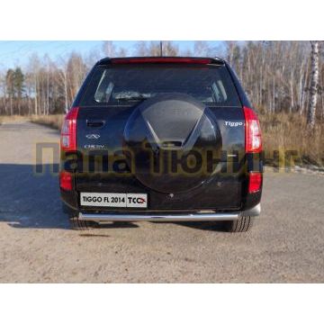 Защита заднего бампера 60 мм ТСС для Chery Tiggo FL 2013-2016