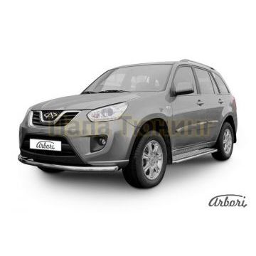 Защита переднего бампера 57 мм Slitkoff для Chery Tiggo FL 2013-2016