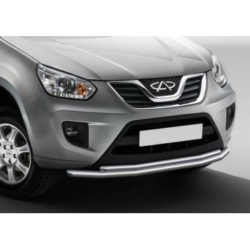 Защита передняя двойная 57-42 мм Rival для Chery Tiggo FL 2013-2016