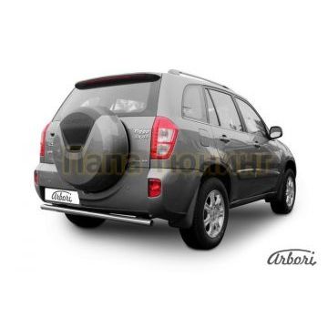 Защита заднего бампера 57 мм Slitkoff для Chery Tiggo FL 2013-2016