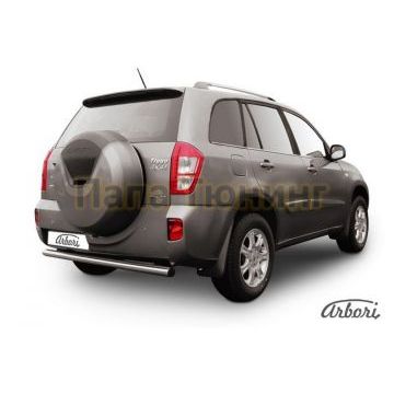 Защита заднего бампера 76 мм Slitkoff для Chery Tiggo FL 2013-2016