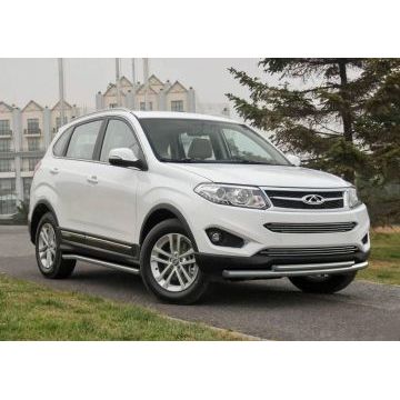 Защита передняя двойная 57-42 мм Rival для Chery Tiggo 5 2014-2016