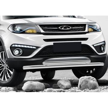 Защита передняя двойная 57-42 мм Rival для Chery Tiggo 5 2016-