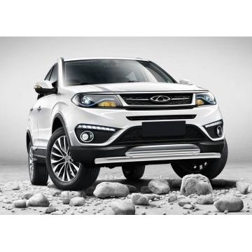 Защита передняя двойная 57-42 мм Rival для Chery Tiggo 5 2016-