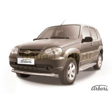 Защита переднего бампера 76 мм Slitkoff для Chevrolet Niva 2009-