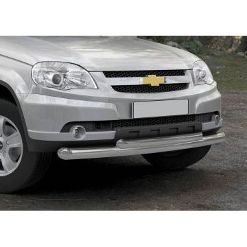 Защита передняя двойная 76-57 мм Rival для Chevrolet Niva 2009-