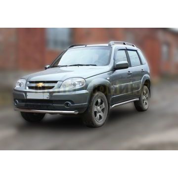 Защита переднего бампера 60 мм ALFeco для Chevrolet Niva 2009-