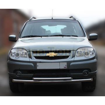Защита передняя двойная 60-42 мм ALFeco для Chevrolet Niva 2009-