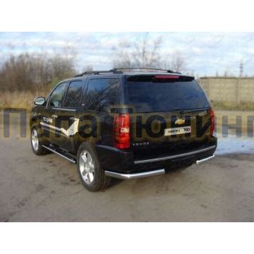 Защита заднего бампера уголки 75х42 мм ТСС для Chevrolet Tahoe 2006-2014 Защита заднего бампера уголки 75х42 мм ТСС для Chevrolet Tahoe 2006-2014