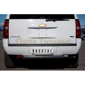 Защита заднего бампера d76 РусСталь для Chevrolet Tahoe 2006-2014