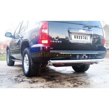 Защита заднего бампера d76 РусСталь для Chevrolet Tahoe 2006-2014