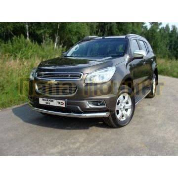 Защита переднего бампера 76 мм ТСС для Chevrolet TrailBlazer 2013-2016