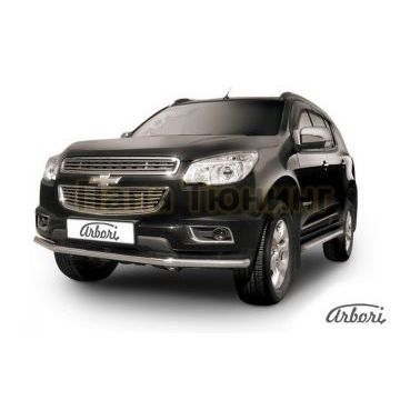 Защита переднего бампера 57 мм Slitkoff для Chevrolet TrailBlazer 2013-2016