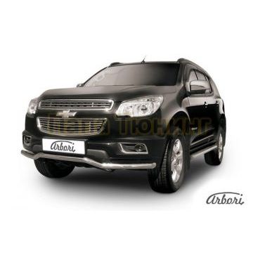 Защита передняя волна 57 мм Slitkoff для Chevrolet TrailBlazer 2013-2016 Защита передняя волна 57 мм Slitkoff для Chevrolet TrailBlazer 2013-2016