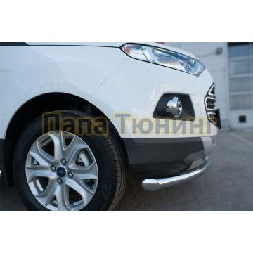 Защита переднего бампера d57 дуга РусСталь для Ford EcoSport 2014-