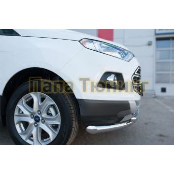 Защита переднего бампера двойная d57-d42 дуга РусСталь для Ford EcoSport 2014-