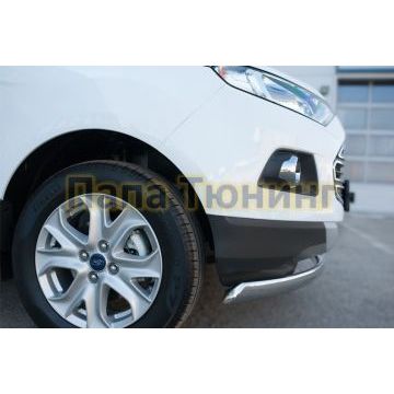 Защита переднего бампера 75х42 мм овальная РусСталь для Ford EcoSport 2014-