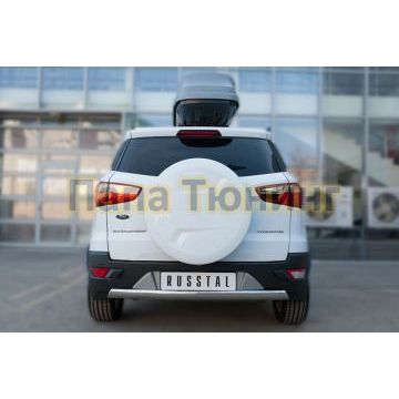 Защита заднего бампера овальная 75х42 мм дуга РусСталь для Ford EcoSport 2014-