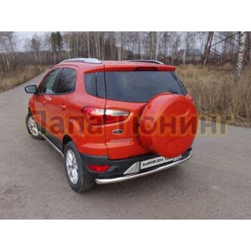 Защита заднего бампера 60 мм ТСС для Ford Ecosport 2014-