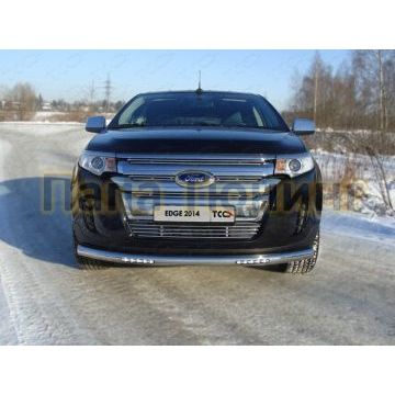 Защита переднего бампера с ДХО 76 мм ТСС для Ford Edge 2013-2015