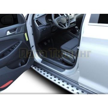 Пороги алюминиевые Sport Style OEM Tuning для Hyundai Tucson 2015-2021
