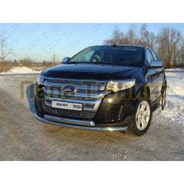 Защита передняя двойная 76-75 мм ТСС для Ford Edge 2013-2015