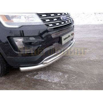 Защита передняя двойная 76-50 мм ТСС для Ford Explorer 2015-