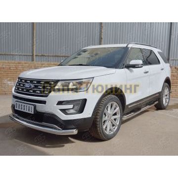 Защита переднего бампера d76 РусСталь для Ford Explorer 2015-