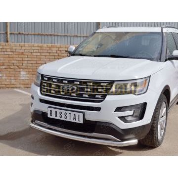 Защита переднего бампера d57 РусСталь для Ford Explorer 2015-