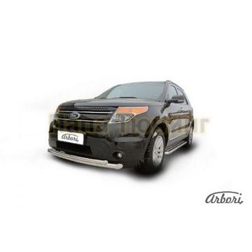 Защита передняя двойная 76-57 мм Slitkoff для Ford Explorer 2011-