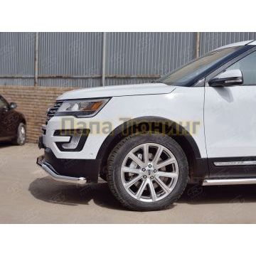 Защита переднего бампера волна d57 РусСталь для Ford Explorer 2015-