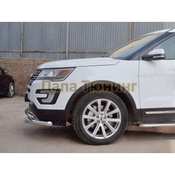 Защита передняя двойная d57-d42 РусСталь для Ford Explorer 2015-