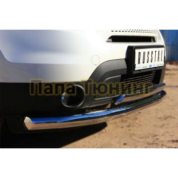 Защита передняя 76-75х42 секции овал дуга РусСталь для Ford Explorer 2011-2015