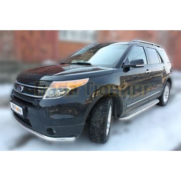 Защита переднего бампера 60 мм ALFeco для Ford Explorer 2011-2015