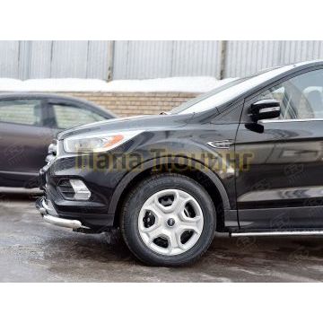 Защита переднего бампера d57-d42 РусСталь для Ford Kuga 2016-