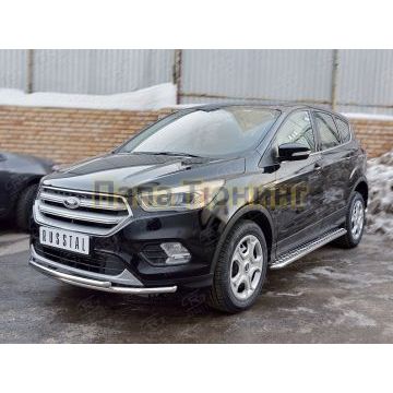 Защита передняя двойная 42-d42 РусСталь для Ford Kuga 2016-