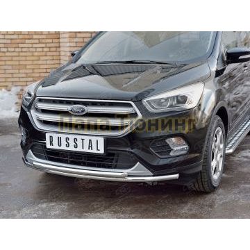 Защита передняя двойная 42-d42 РусСталь для Ford Kuga 2016-