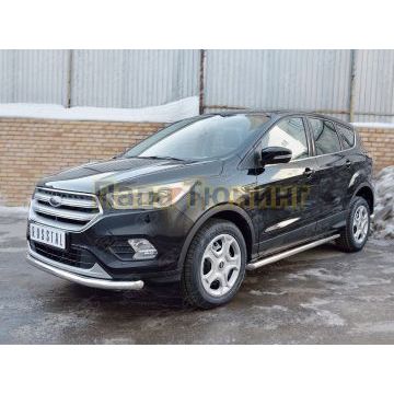 Защита переднего бампера d57 РусСталь для Ford Kuga 2016-