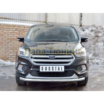 Защита переднего бампера d57 РусСталь для Ford Kuga 2016-