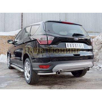 Защита задняя уголки d42 РусСталь для Ford Kuga 2016-