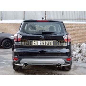 Защита задняя уголки d42 РусСталь для Ford Kuga 2016-